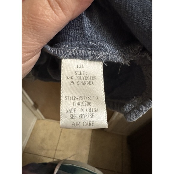 Polygram Boutique Quilted Hoodie Charcoal Gray 1XL Casual Plus Sporty Athleisure - Picture 7 of 9